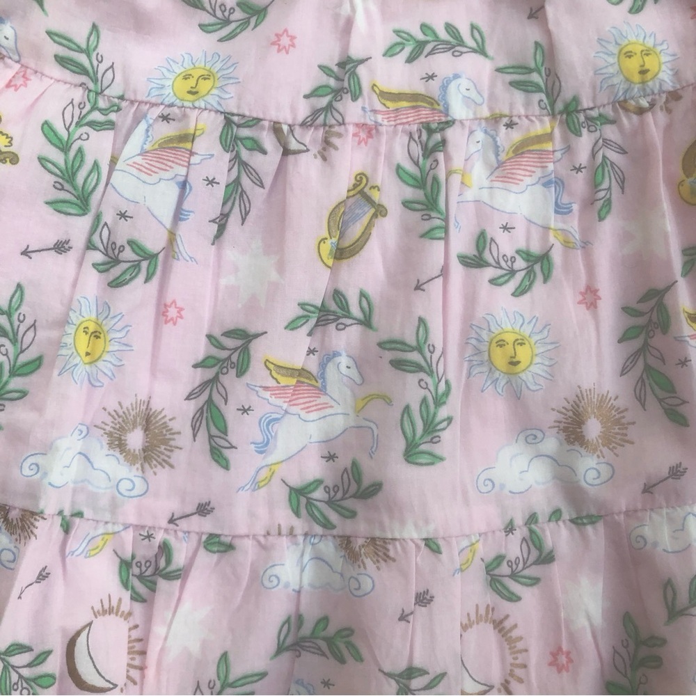 NEW Mini Boden Shirred Woven Midi Dress with Unicorn Print 2-3 Years - Picture 5 of 8